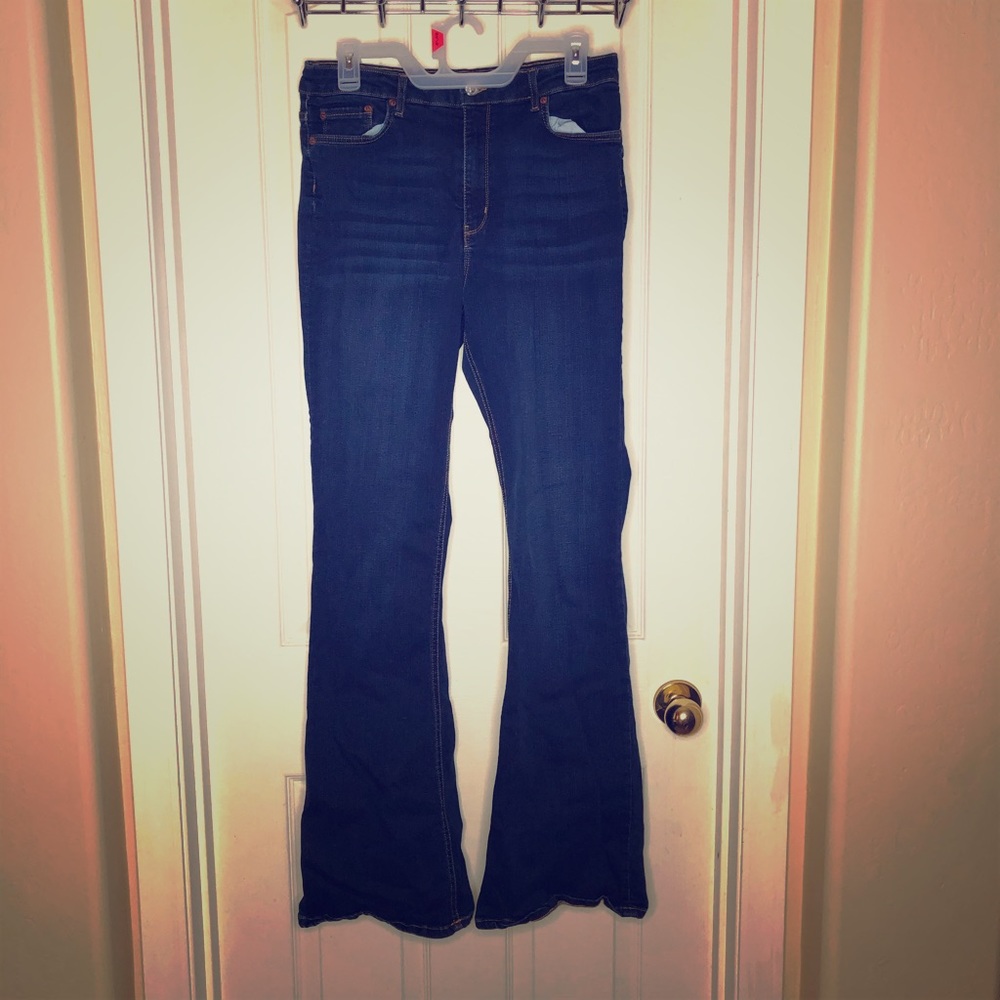 Zara Flare Bottom Stretch Jeans